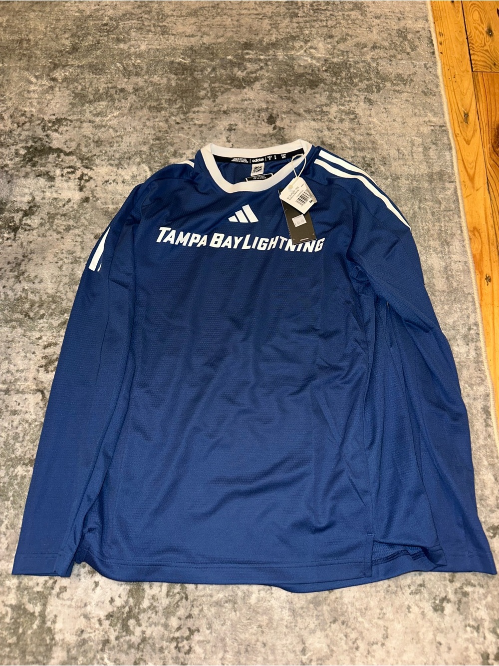 Tampa Bay Lightning Adidas Long Sleeve Blue top